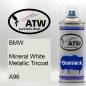 Preview: BMW, Mineral White Metallic Tricoat, A96: 400ml Sprühdose, von ATW Autoteile West.